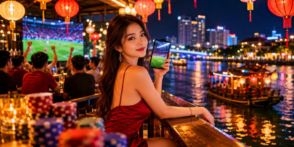 Người hâm mộ bóng đá tại Hà Nội theo dõi trận đấu dưới ánh đèn lồng lung linh